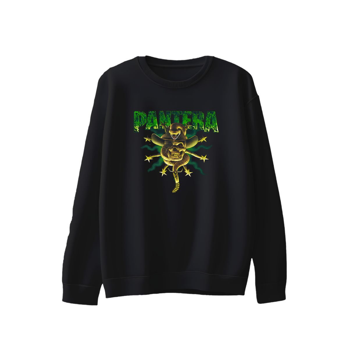 Pantera Heavy Metal Snake Skull T-Shirt | Vintage Thrash Metal Band Tee