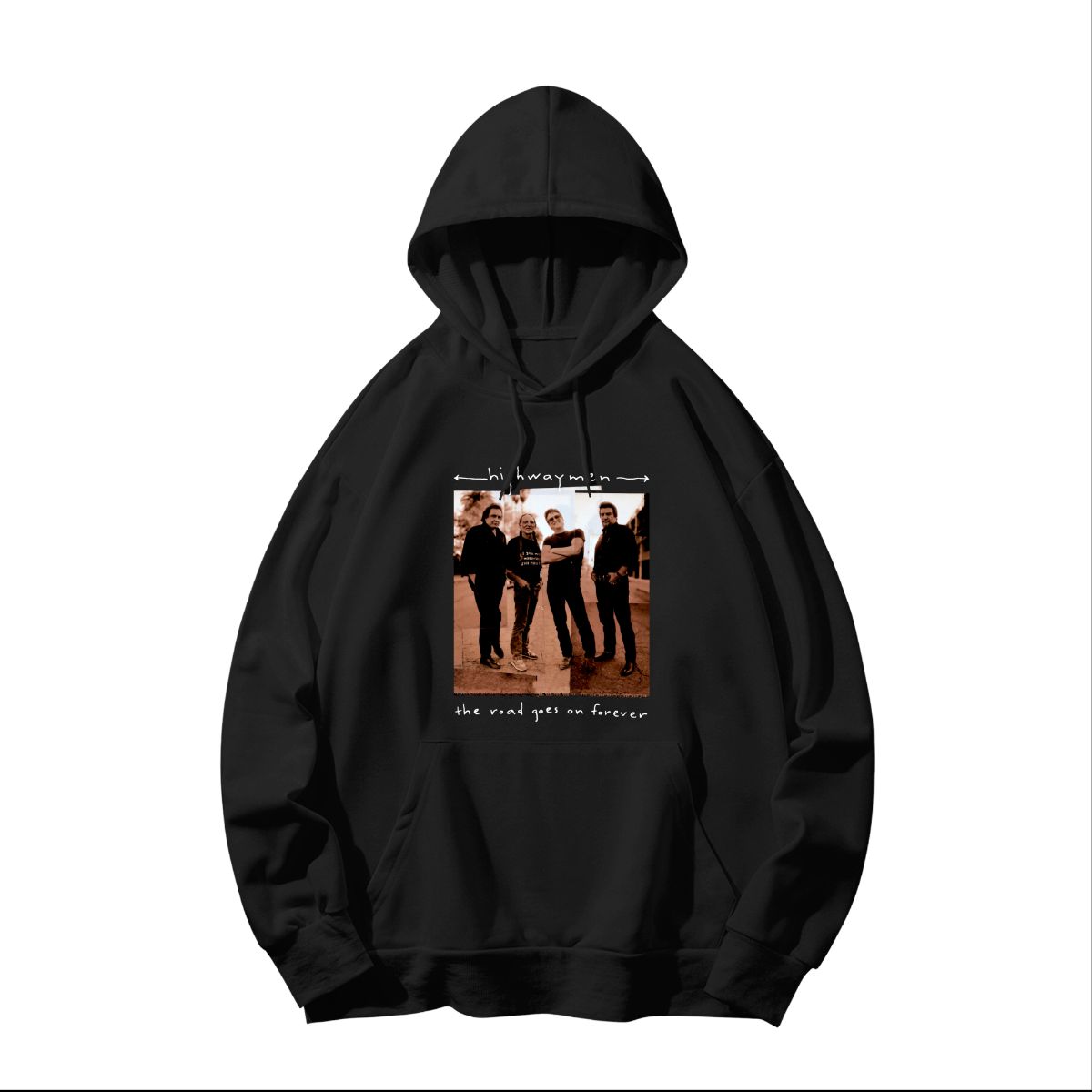 Vintage The Highwaymen Country Supergroup T-Shirt | Classic Outlaw Country Tee - Long Sleeve Shirt - Black