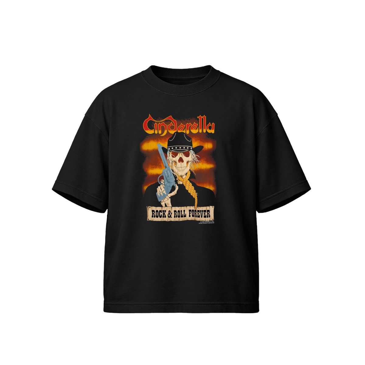 Vintage 1988 Cinderella Rock Band T-Shirt | Cowboy Skull Graphic Tee