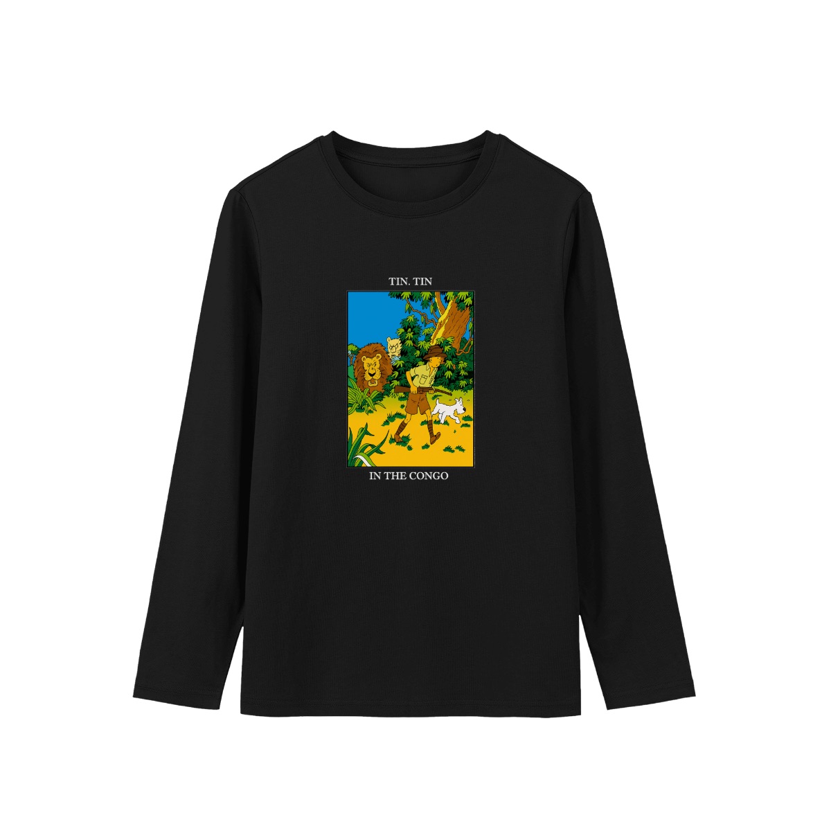 Vintage Tintin in the Congo T-Shirt | Classic Comic Jungle Adventure Graphic Tee