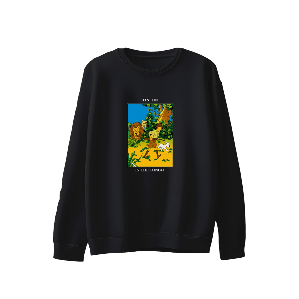 Vintage Tintin in the Congo T-Shirt | Classic Comic Jungle Adventure Graphic Tee