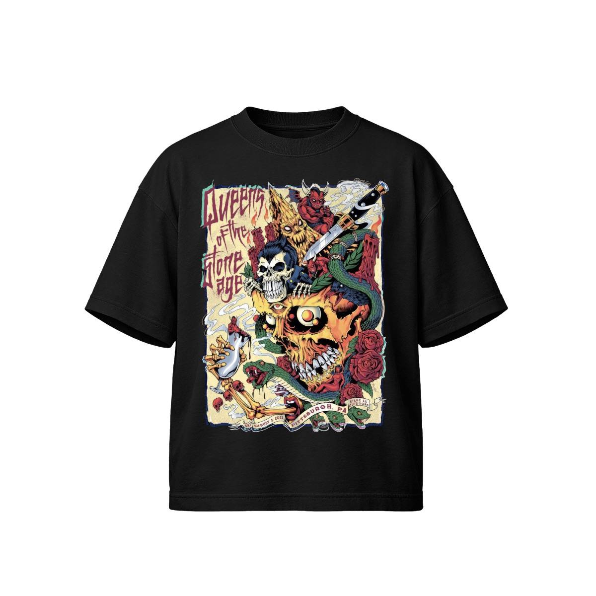 German Biker Skull Vintage T-Shirt, Retro Rock Grunge Graphic Tee, Motorcycle Streetwear Shirt