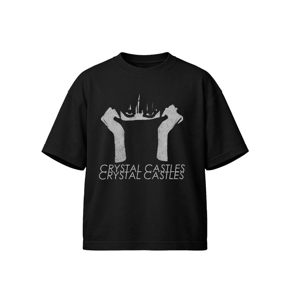 Vintage Crystal Castles Graphic T-Shirt | Synthpop Indietronica Band Shirt | Gothic Alt Aesthetic Streetwear Tee